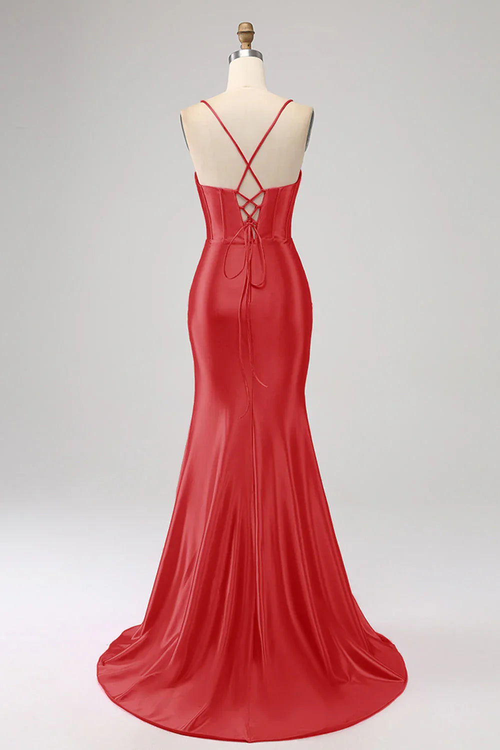 Stunning Mermaid Spaghetti Straps Long Prom Dress