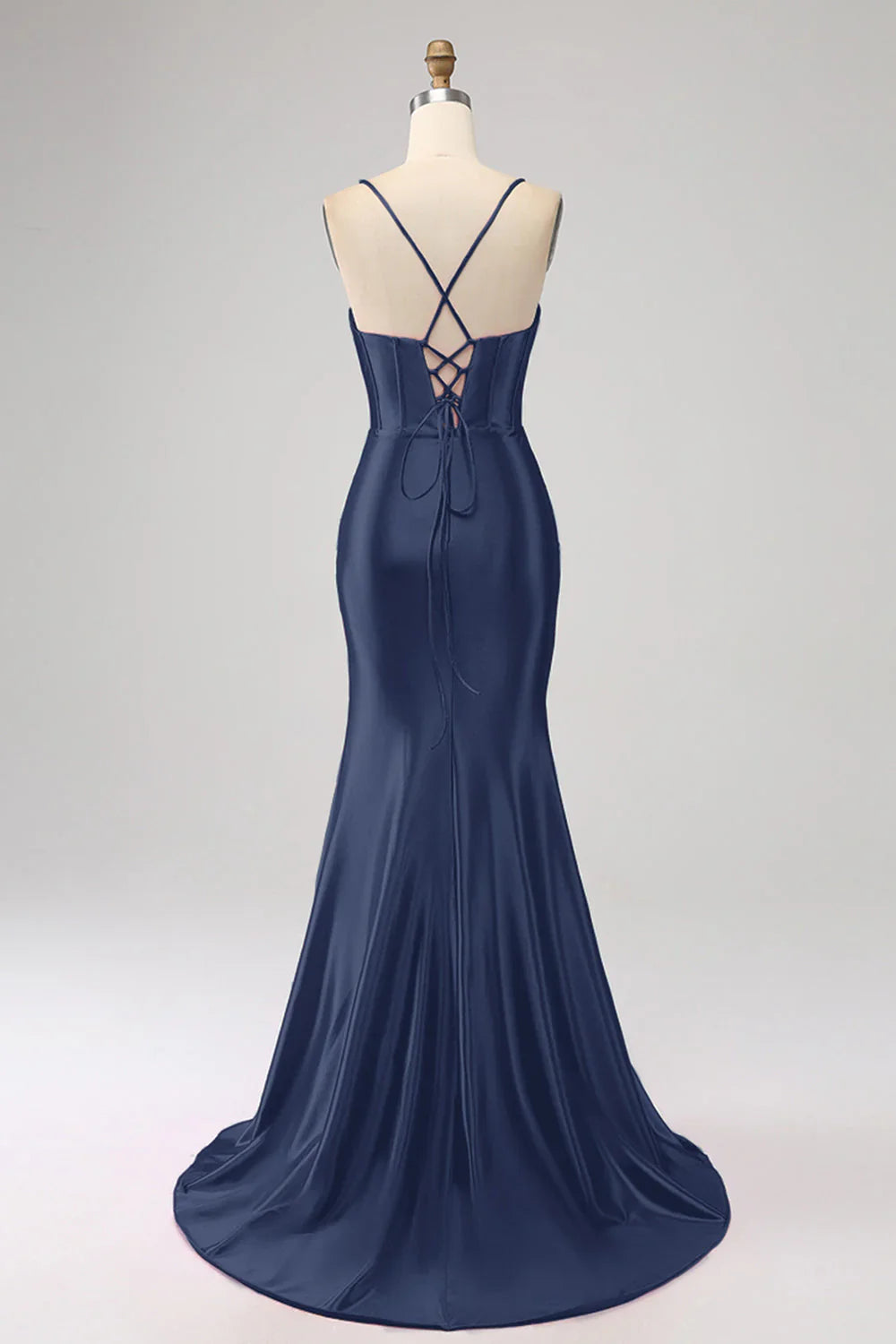 Stunning Mermaid Spaghetti Straps Long Prom Dress