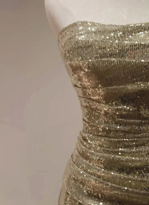 Chic Sequins Mermaid Scoop Long Formal Dress