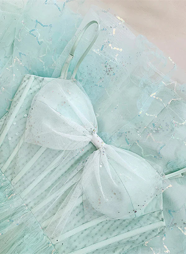 Lovely Sweethart Tulle Long A-line Formal Dress