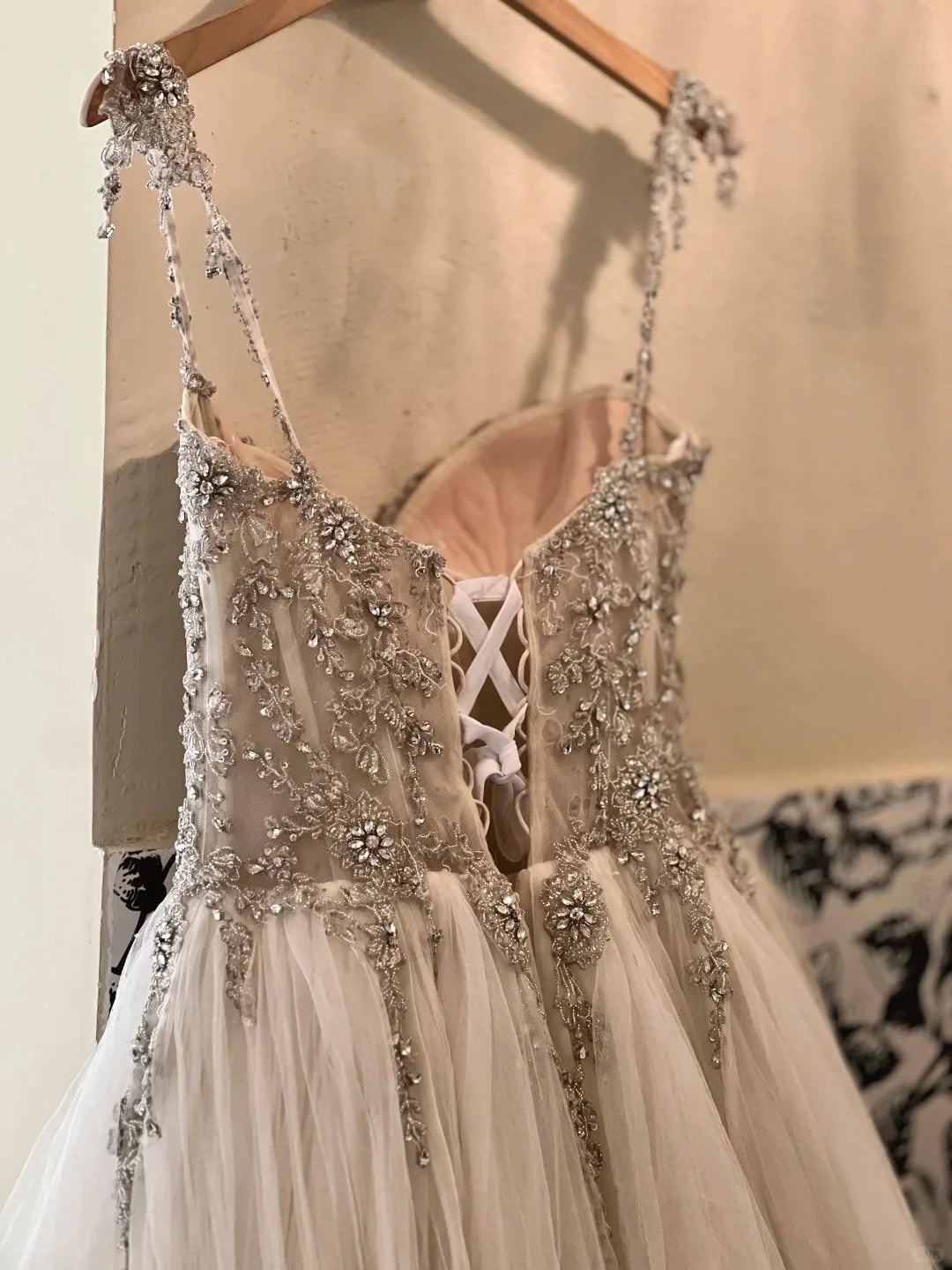 A Line Sweetheart Rhinestones Tulle Prom Dress Princess Dress For Ladies