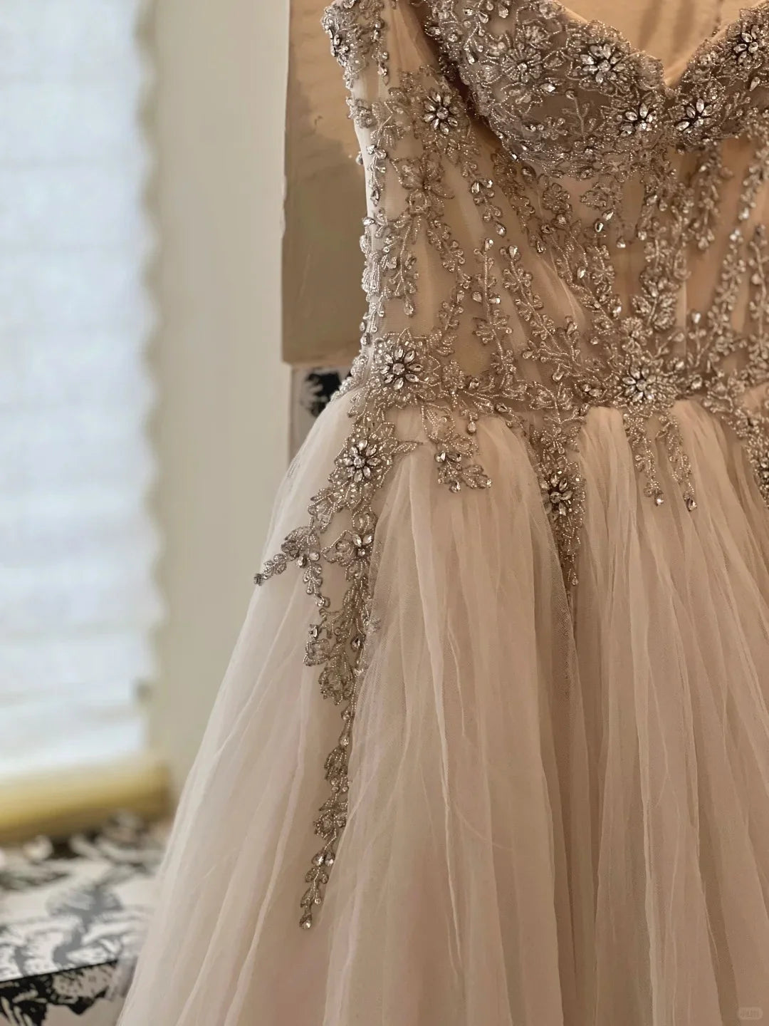 A Line Sweetheart Rhinestones Tulle Prom Dress Princess Dress For Ladies
