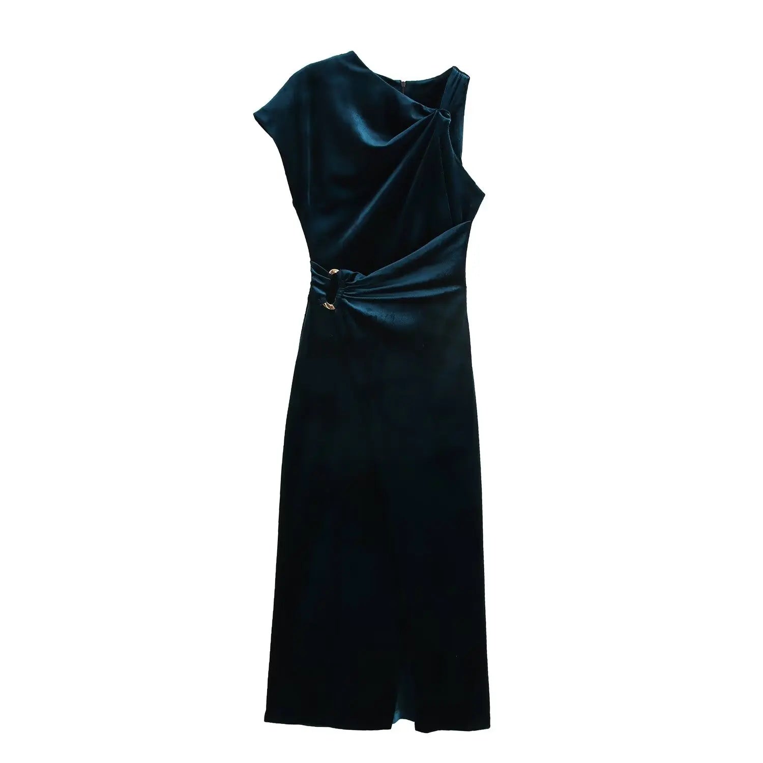 Xuewuba Prom Shop Dresses Asymmetric Sleeveless Velvet Dress Formal Women's Dresses