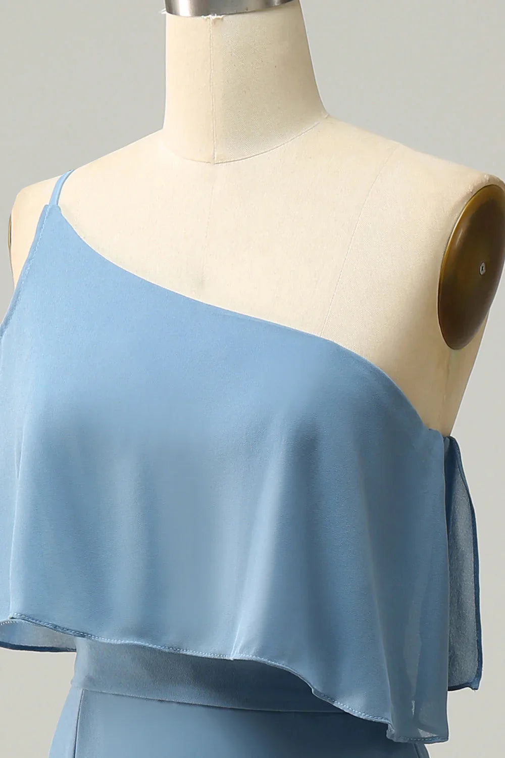 Sheath One Shoulder Plus Size Bridesmaid Dress With Silt