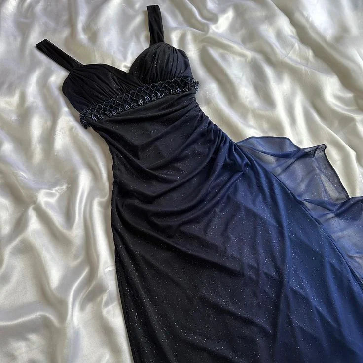 Charming A Line Wide Strap Sleeveless Lace Up Long Prom Dresses