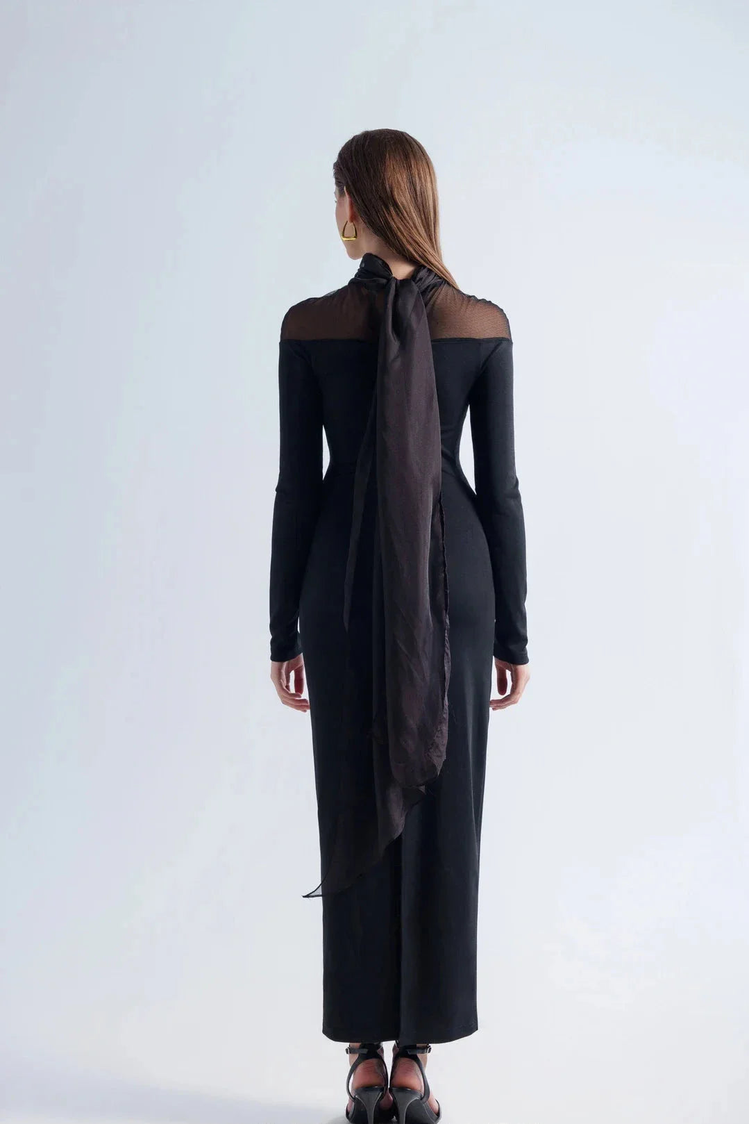Cocktail Dress Elegant High Neck Sheer Dress Formal Chiffon Women¡¯s Cape Dress Evening Gown Prom Dress