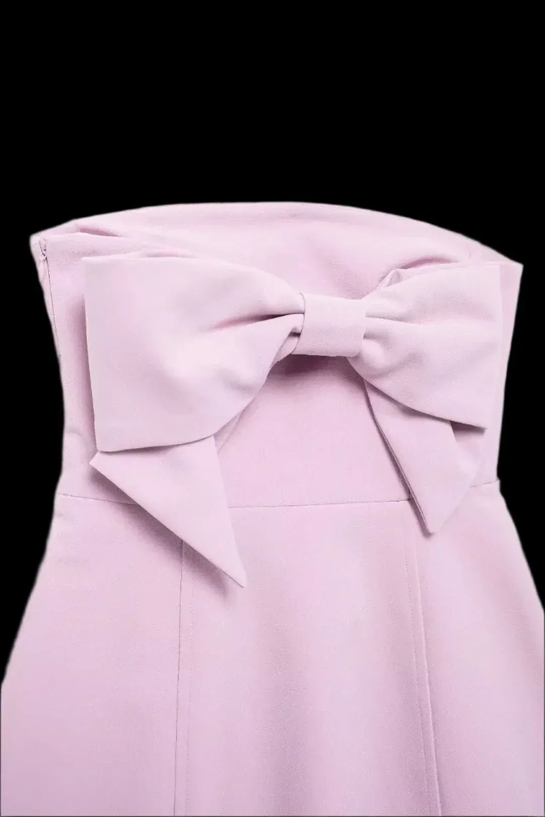 Cute A-Line Strapless High-Waist Lavender Mini Homecoming Dress With Back Bow