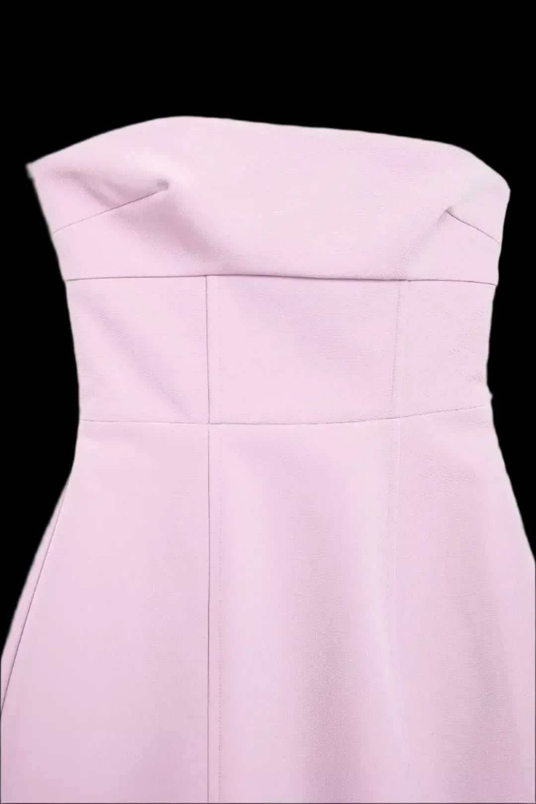 Cute A-Line Strapless High-Waist Lavender Mini Homecoming Dress With Back Bow