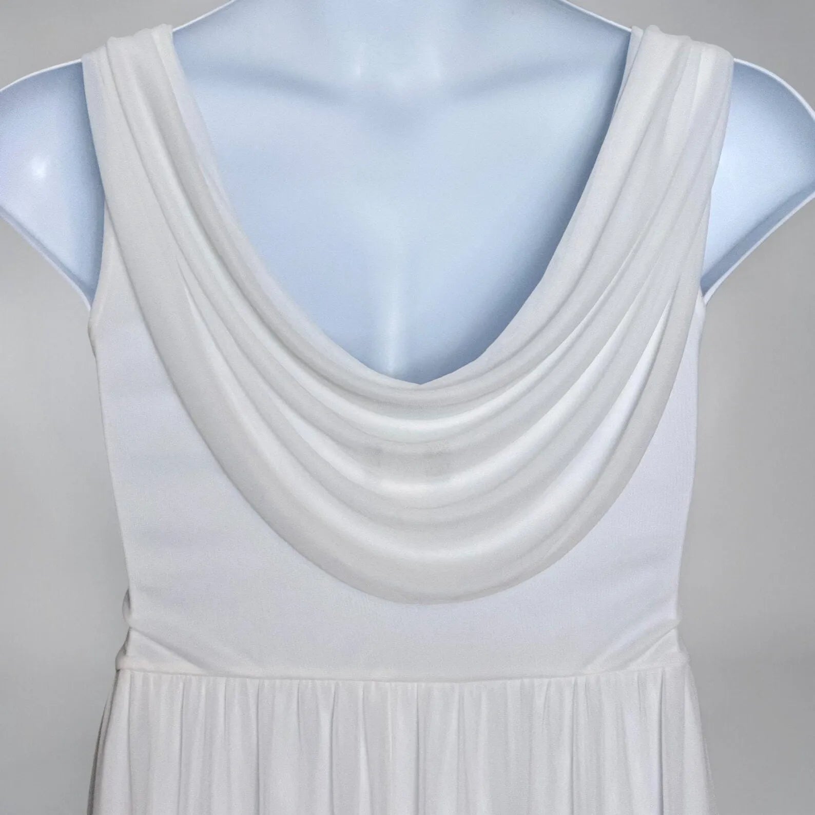 Elegant A-Line Round Neck Beaded Chiffon White Floor-Length Formal Prom Dress