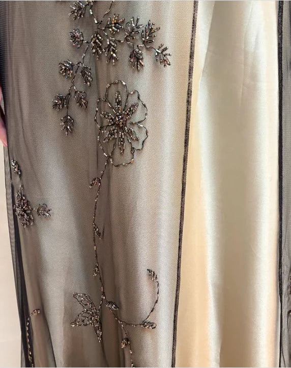 Elegant A-Line Spaghetti Straps Sleeveless Zipper Up Floor-Length Prom Dress