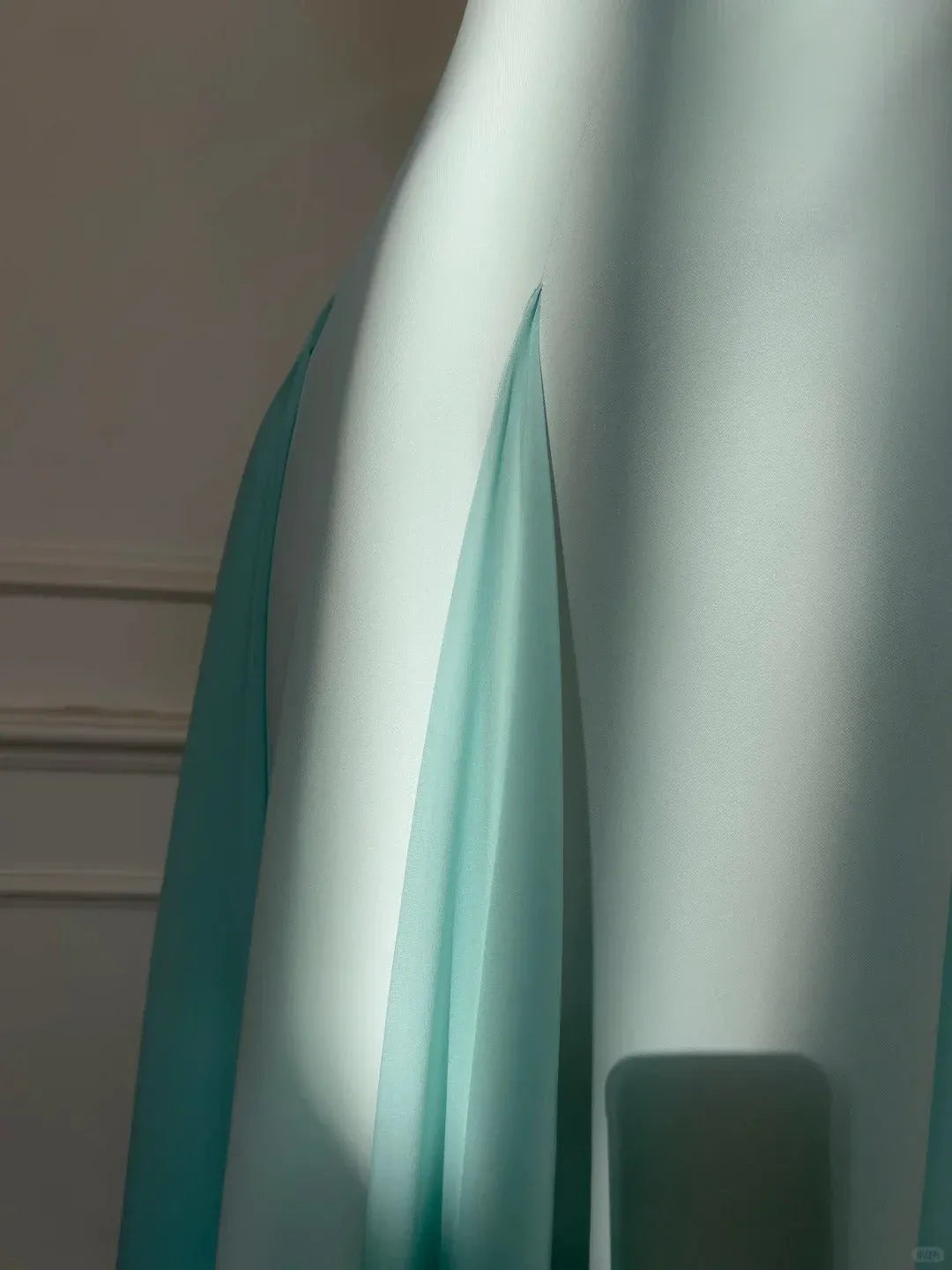 Elegant A-Line Square-Neck Sleeveless Chiffon Mint Green Maxi Evening Dress for Women