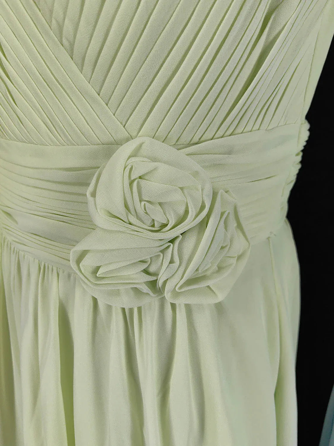 Elegant A-Line V-Neck Sleeveless Ruched Mint Floor-Length Prom Dresses