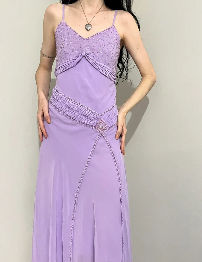 Elegant A Line Spaghetti Strap Sleeveless Backless Floor-Length Prom Dresses