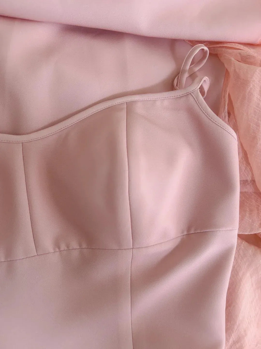 Ethereal A-Line Sweetheart Spaghetti-Strap Chiffon Blush Floor-Length Evening Dress for Women