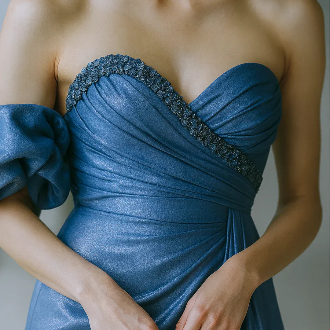 Glamorous Mermaid Sweetheart Neck Beaded Bow Detail Emerald Floor-Length Prom Dresses