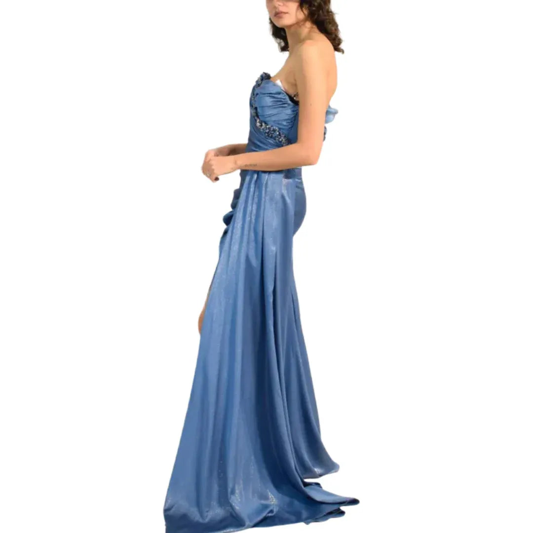 Glamorous Mermaid Sweetheart Neck Beaded Bow Detail Emerald Floor-Length Prom Dresses