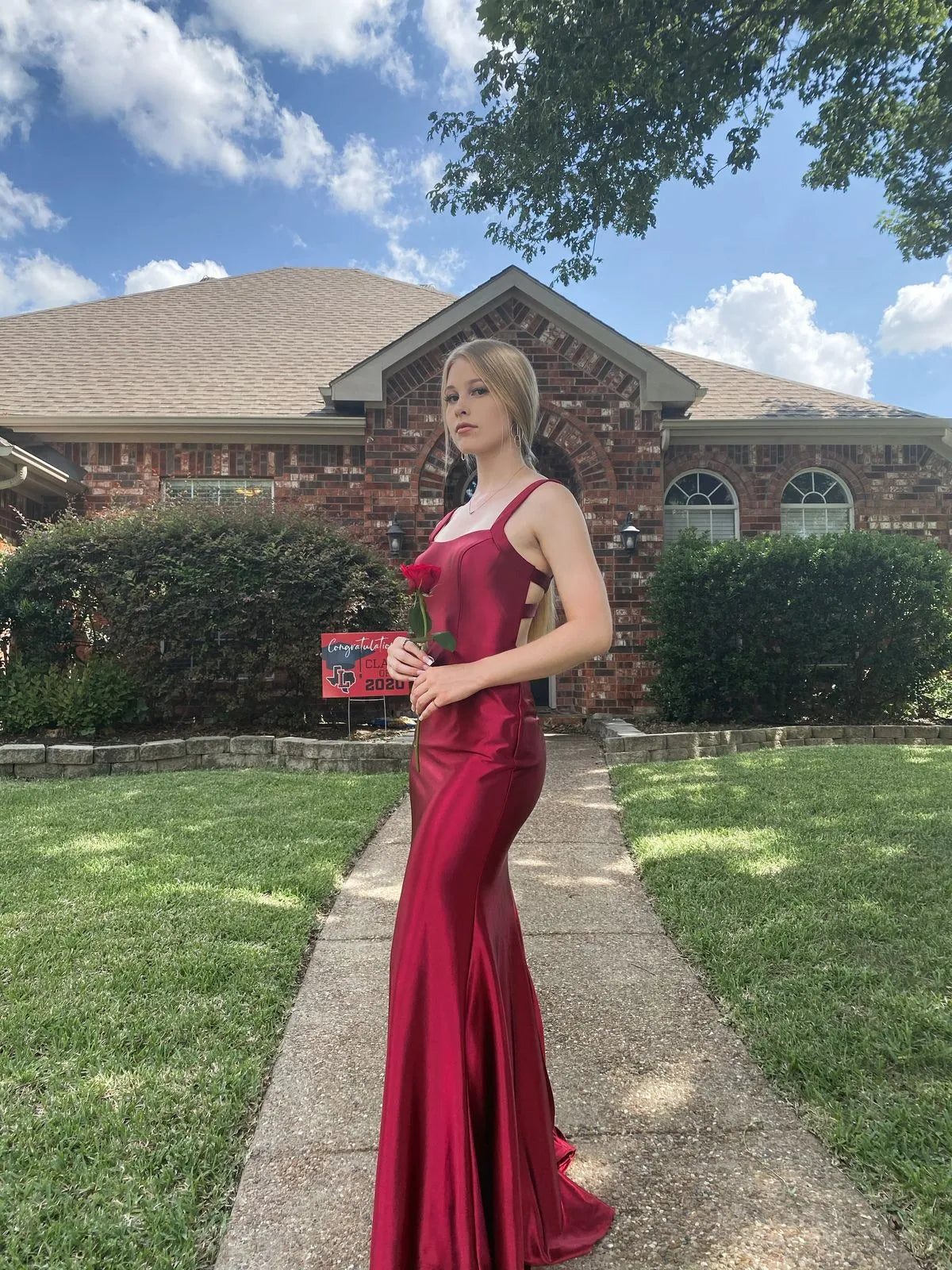 Glamorous Mermaid Sweetheart Neck Sleeveless Cutout Burgundy Maxi Prom Dress for Women Hot Sale