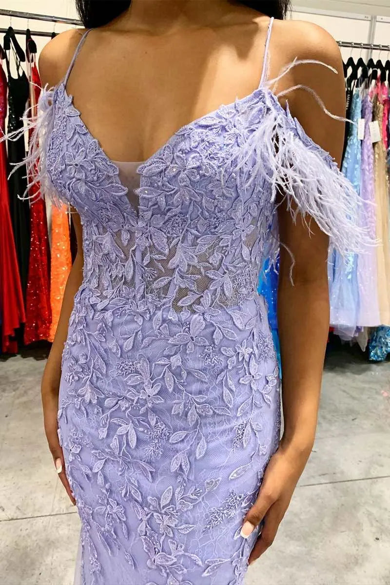Glamorous Mermaid V Neck Sleeveless Backless Floor-Length Prom Dress