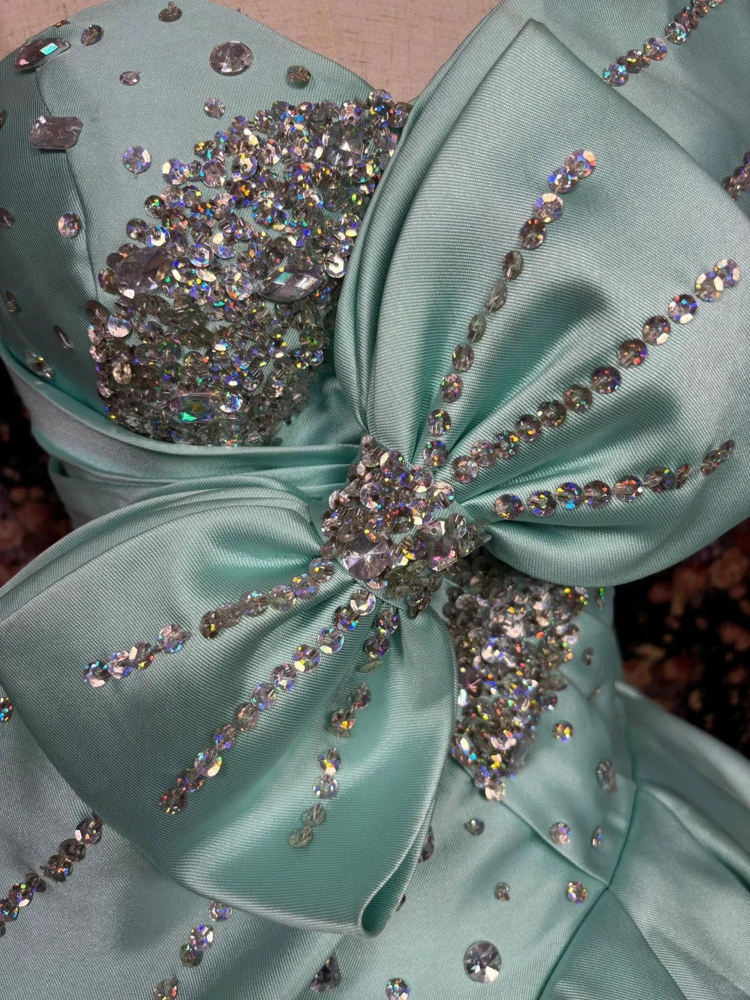 Gorgeous A Line One Shoulder Satin Mint Green Evening Dress Prom Dress