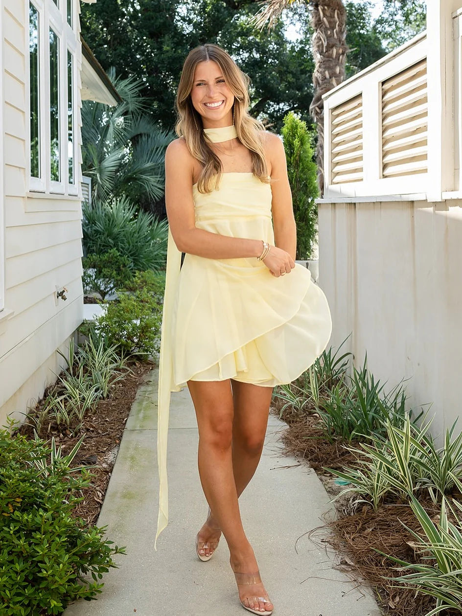 Graceful A Line Strapless Pink Short Homecoming Dress With Streamer For Ladies