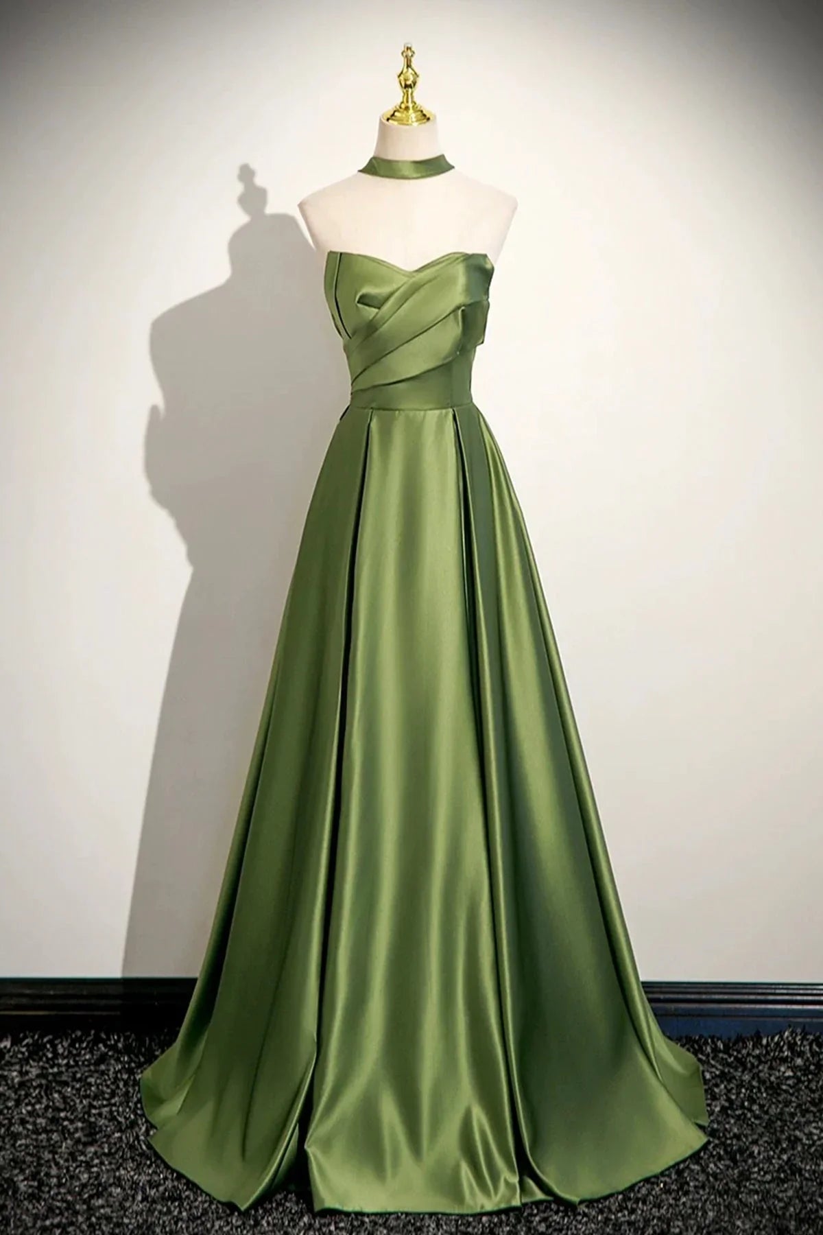 Lovely A-Line Strapless Neck Sleeveless Lace-up Floor-Length Prom Dress