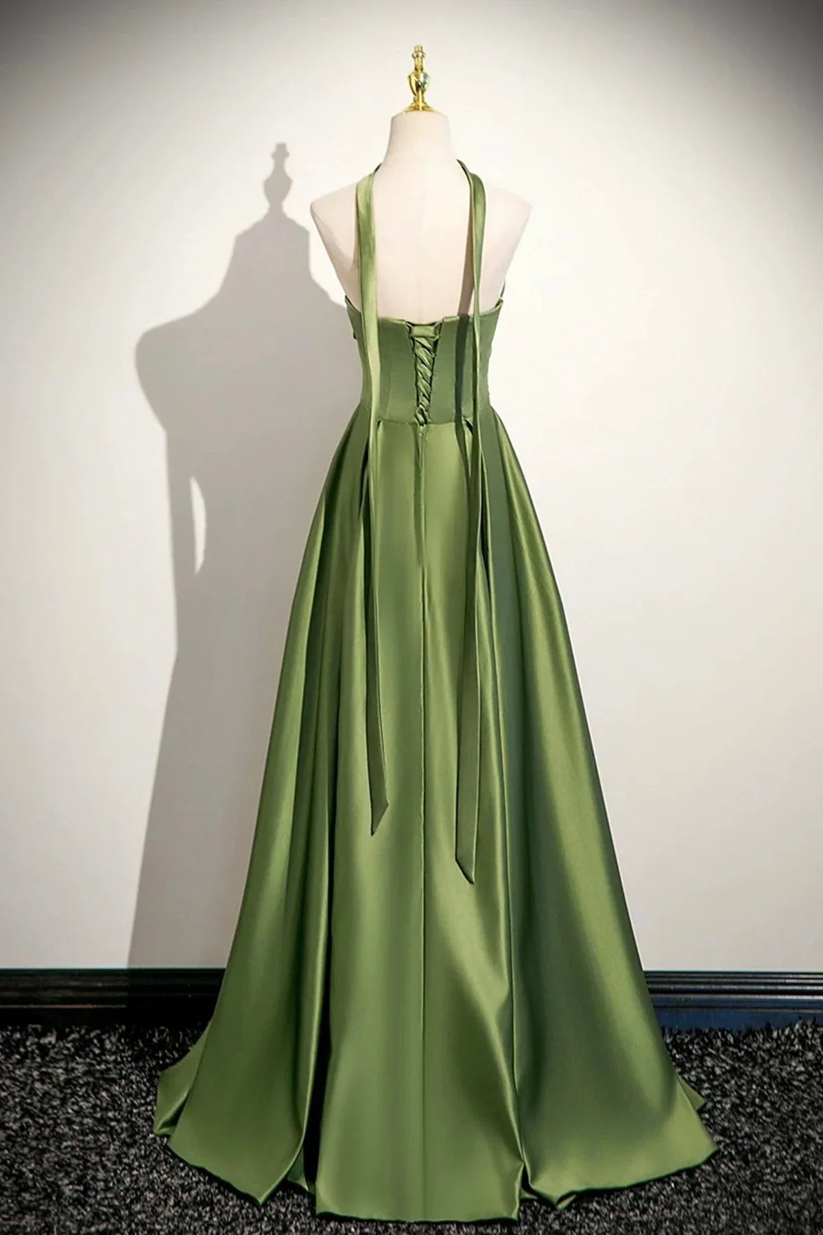 Lovely A-Line Strapless Neck Sleeveless Lace-up Floor-Length Prom Dress