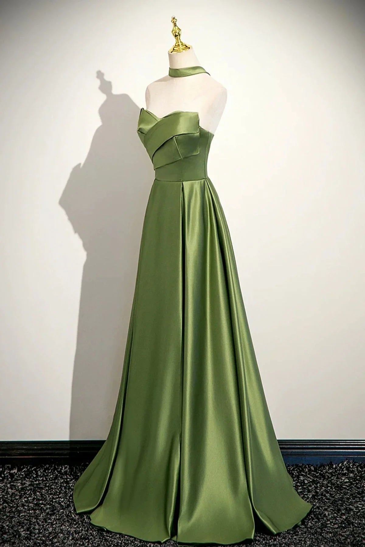 Lovely A-Line Strapless Neck Sleeveless Lace-up Floor-Length Prom Dress