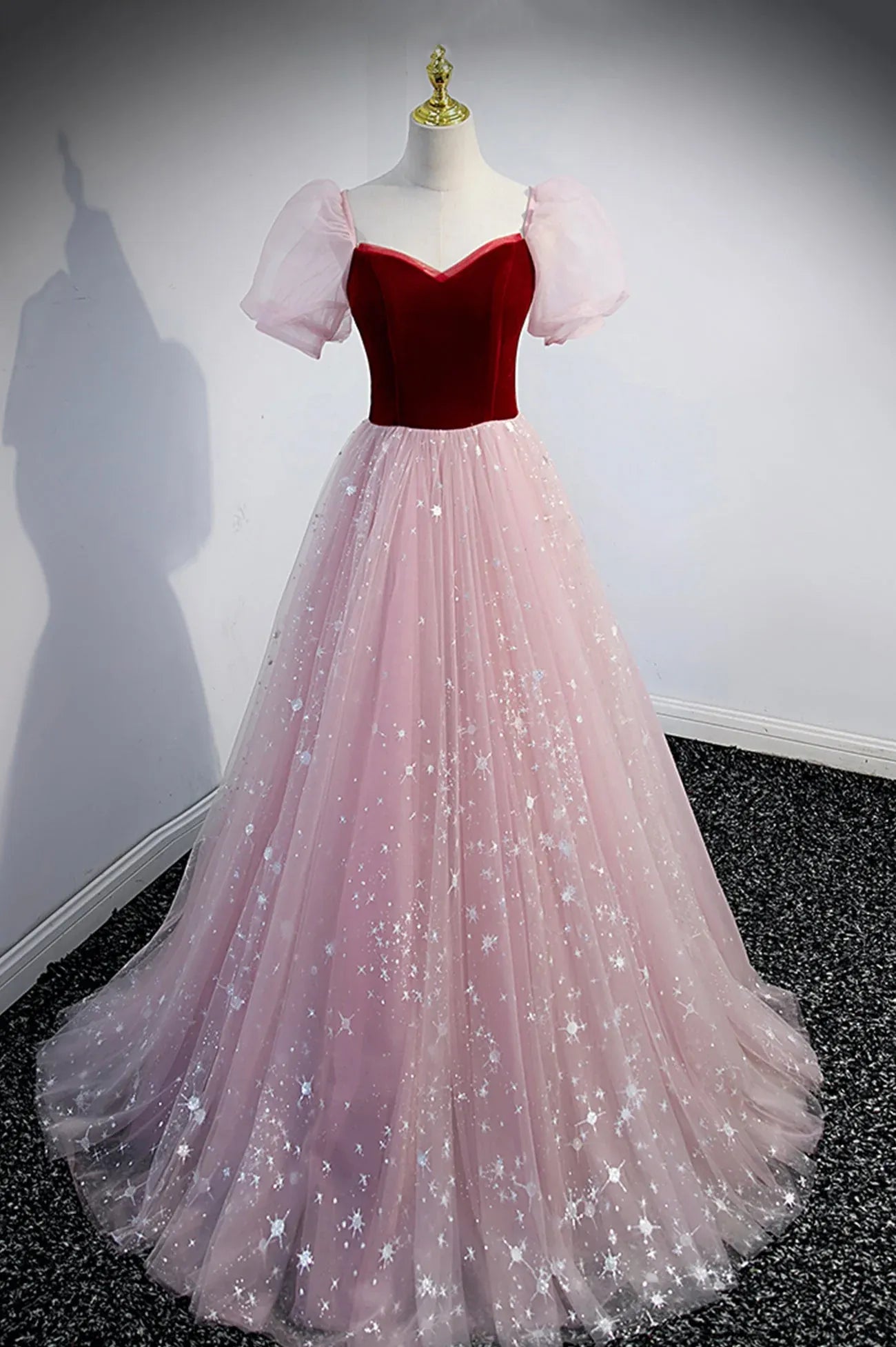 Lovely A-Line V-Neck Sleeveless Lace Up Floor-Length Prom Dress