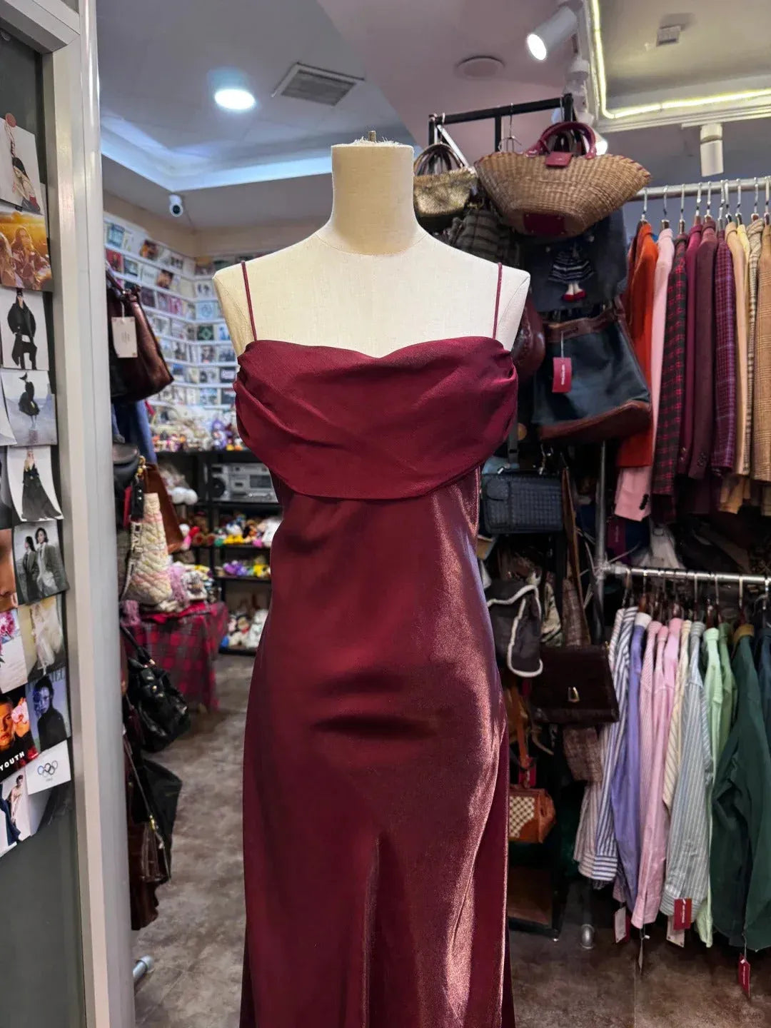 Luxe Sheath Sweetheart Sleeveless Ruffled Burgundy Long Prom Dress for Women Ready to Ship