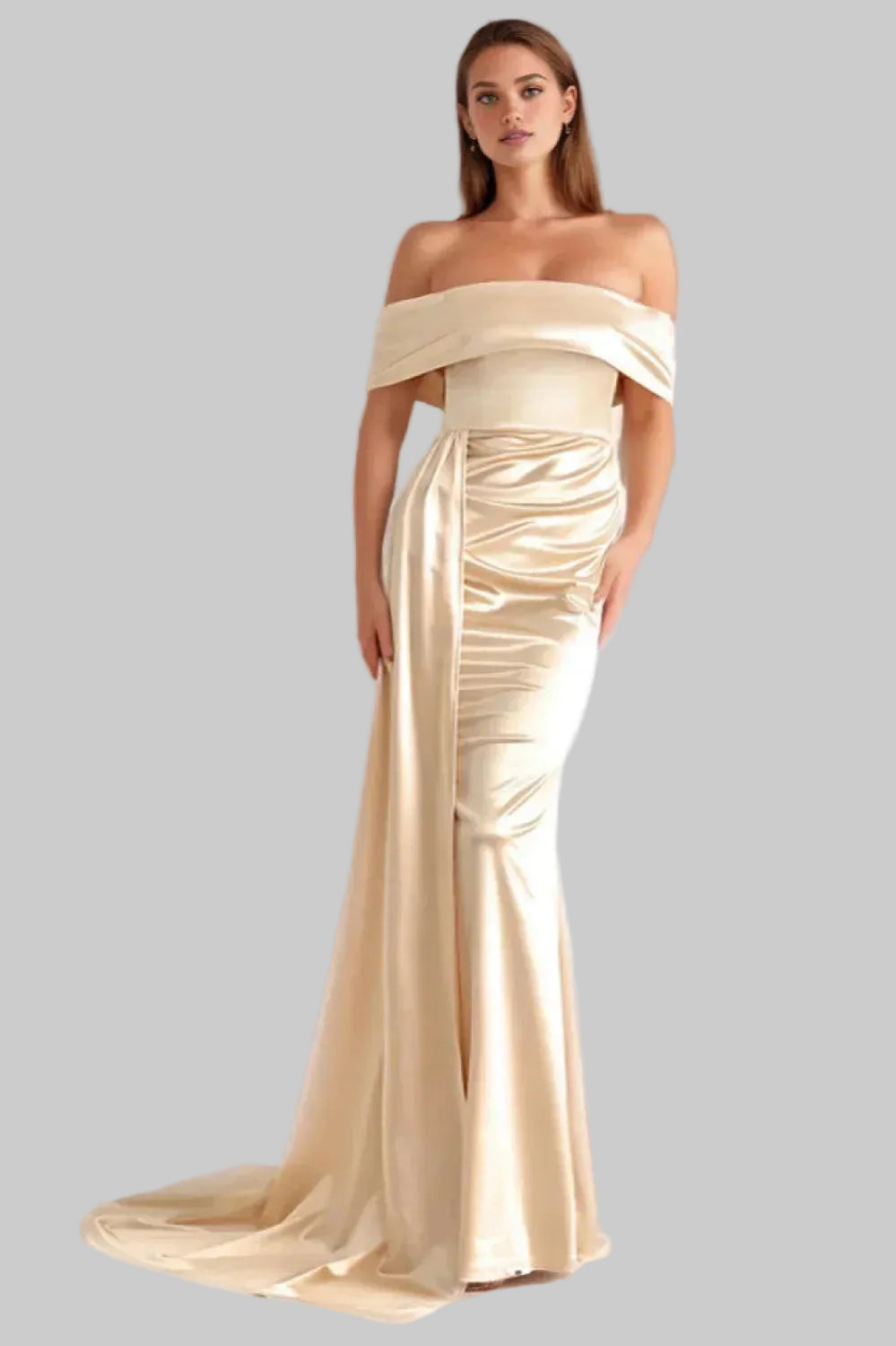 Luxe Velvet Floor-Length Evening Dress Black Off-Shoulder Sleeveless for Women