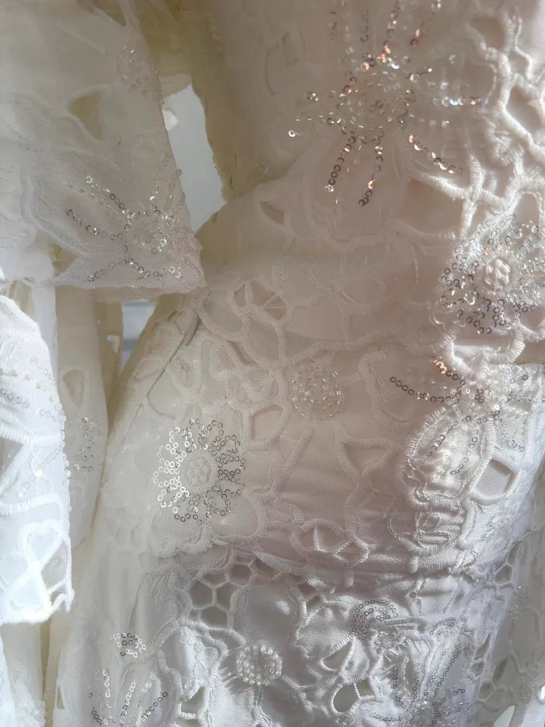 Luxurious Mermaid Off-Shoulder Tiered Ruffle White Floor-Length Prom Dress For Women Custom