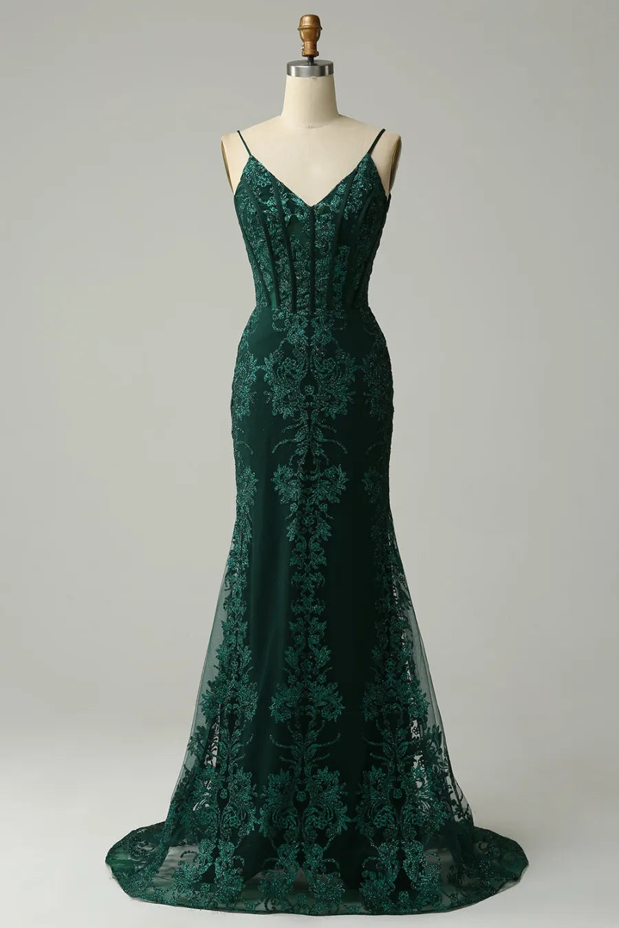 Xuewuba Formal Wear Dresses Spaghetti Straps Sparkly Dark Green Mermaid Sequin Long Prom Dress Prom Dresses Stores