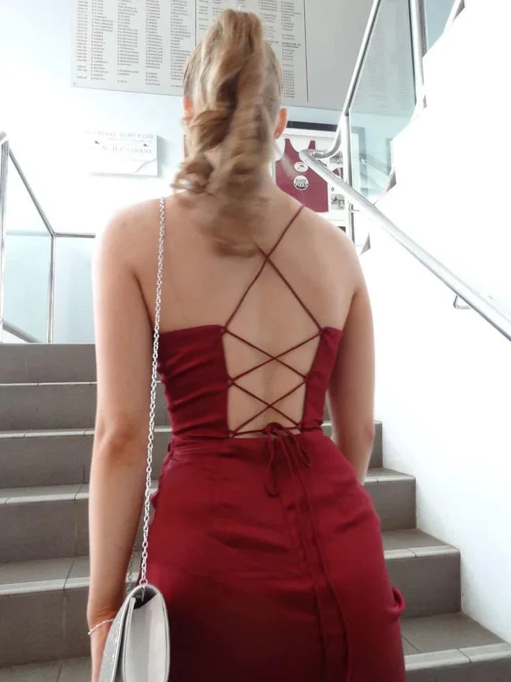 Modern Fitted Sweetheart Sleeveless Lace Up Floor Length Prom Dress