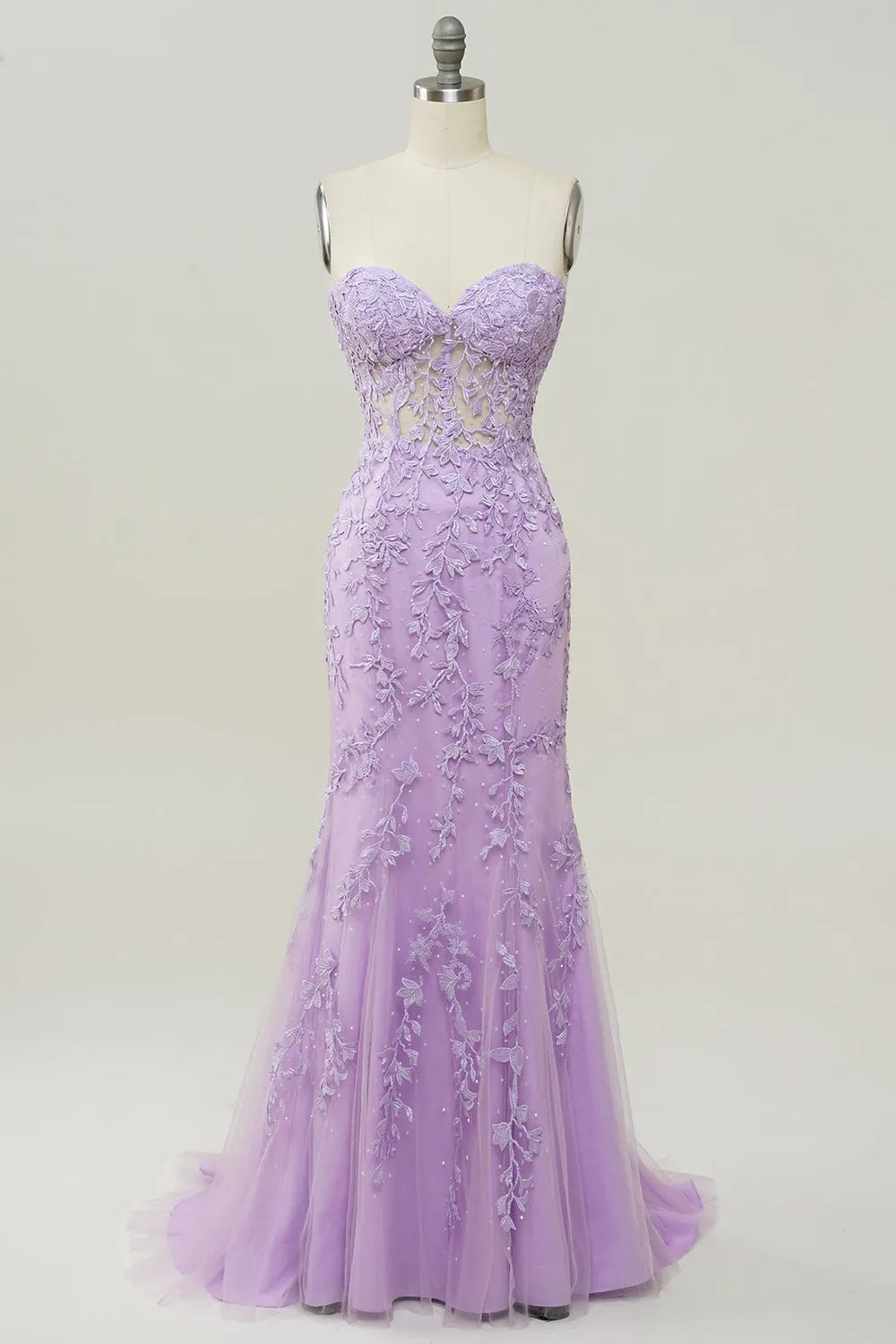 Off-the-Shoulder Sweetheart Neck Mermaid Prom Dress With Appliques