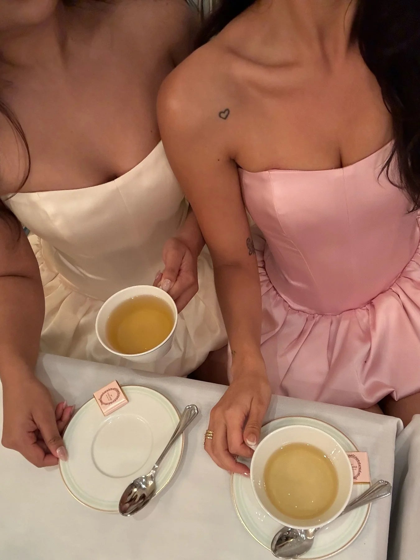 Pretty A Line Strapless Satin Pink Short Homecoming Dress With Bubble Hem