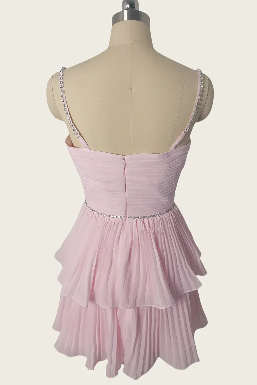 Pretty A Line Sweetheart Pleated Beading Light Pink Short Homecoming Dress