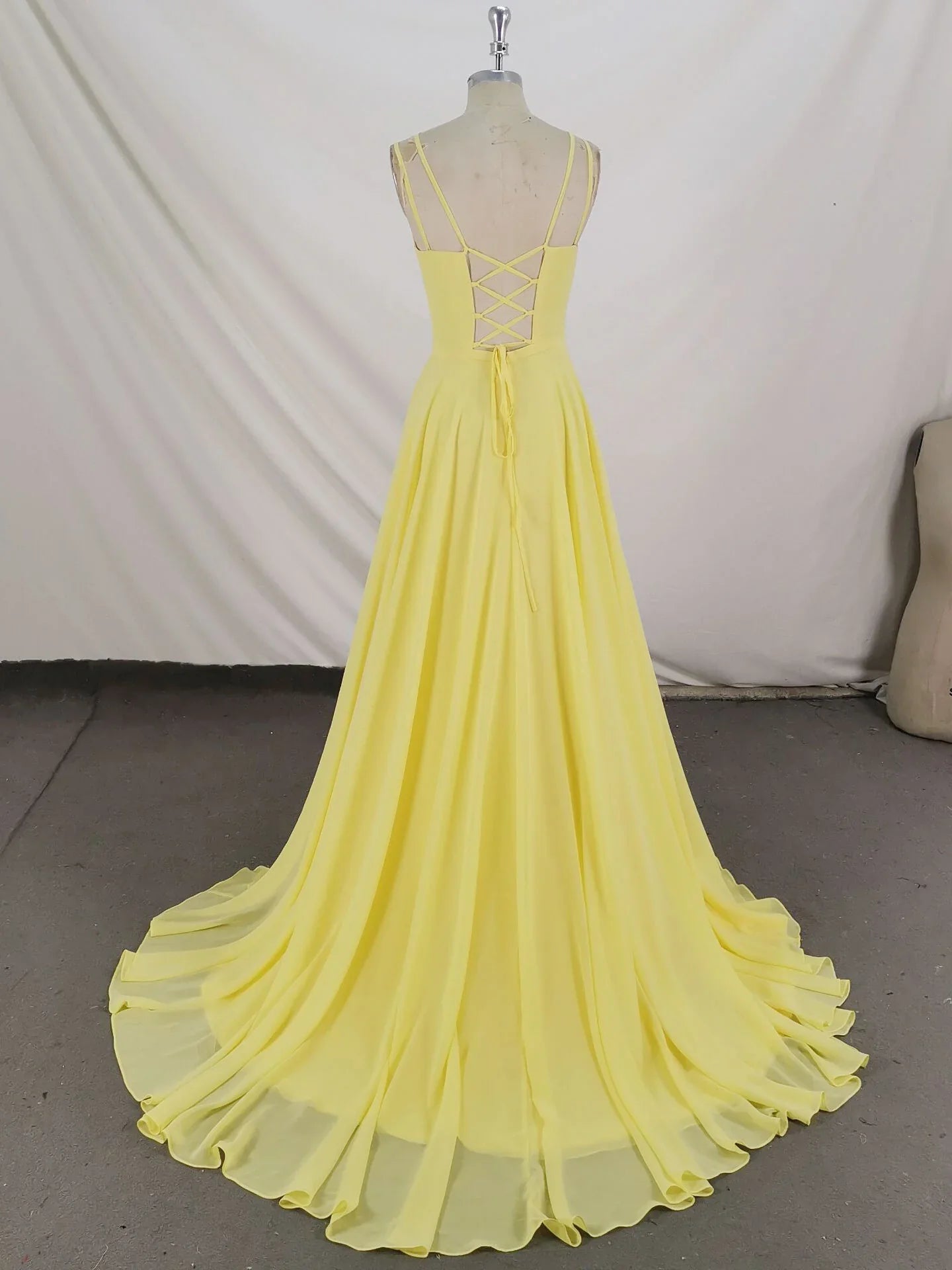Simple Backless Chiffon Long Homecoming Dresses/Prom Dress