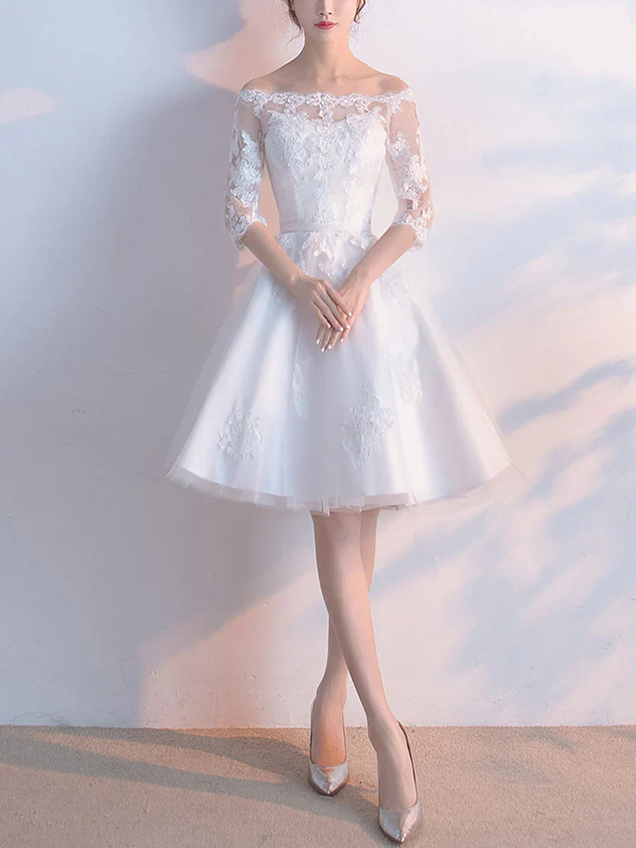 Tulle Lace Short Prom Dress Lace Homecoming Dress