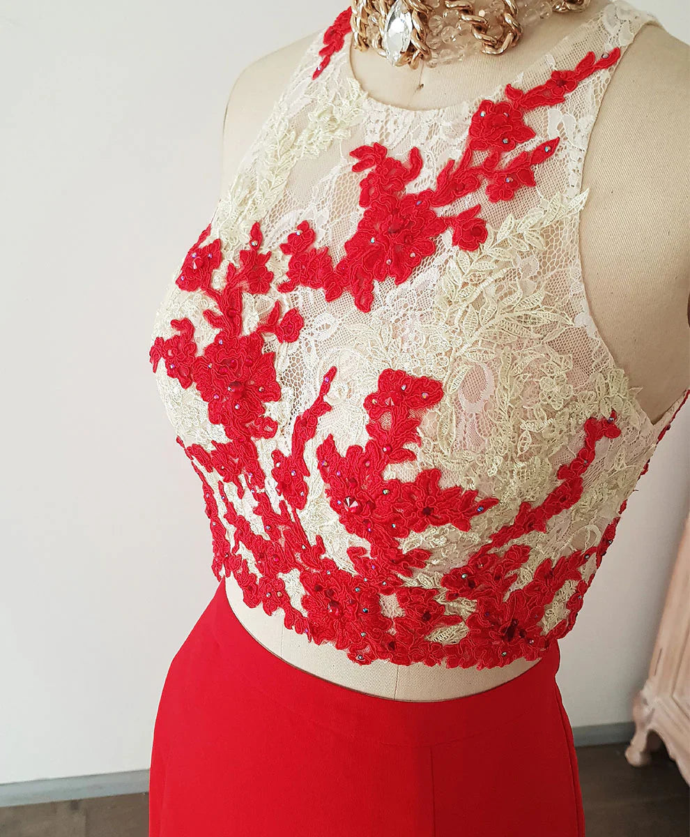 Two Piece Mermaid Long Prom Dress With Slit ?