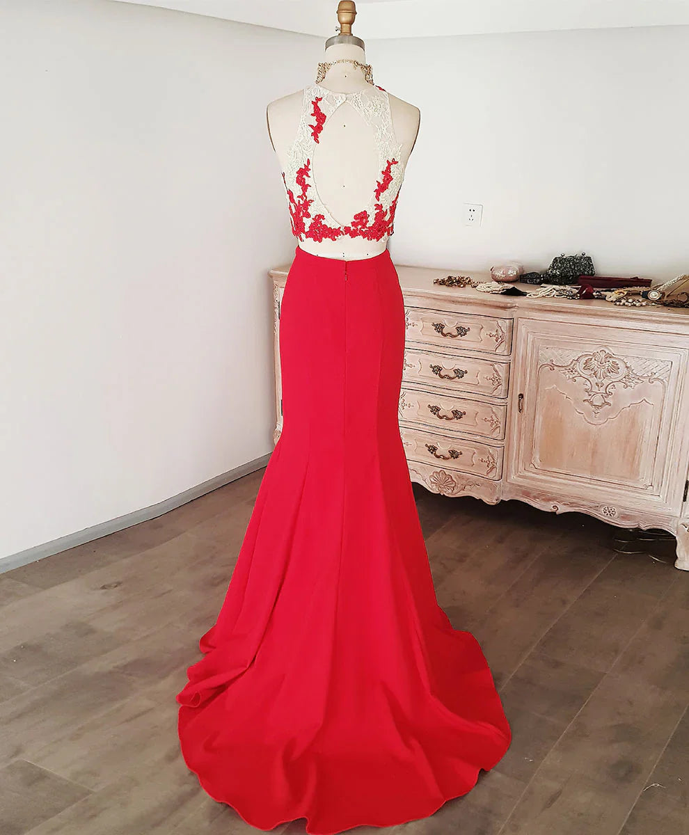 Two Piece Mermaid Long Prom Dress With Slit ?