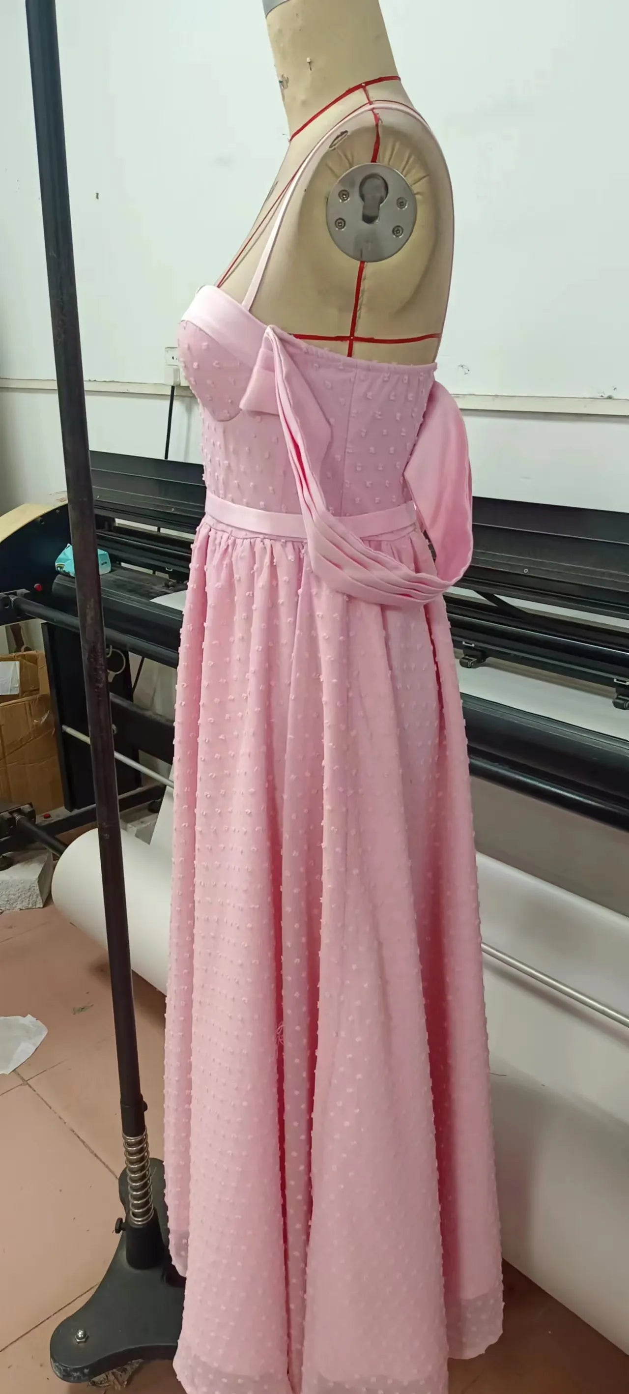 Romantic A-Line Sweetheart Sleeveless Cape-Accent Blush Midi Prom Dress for Women Ready to Ship