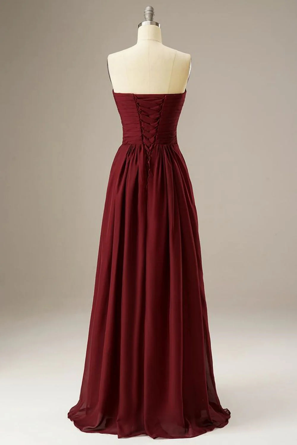 Sheath Sweetheart Corset Back Chiffon Navy Floor Length Prom Dress