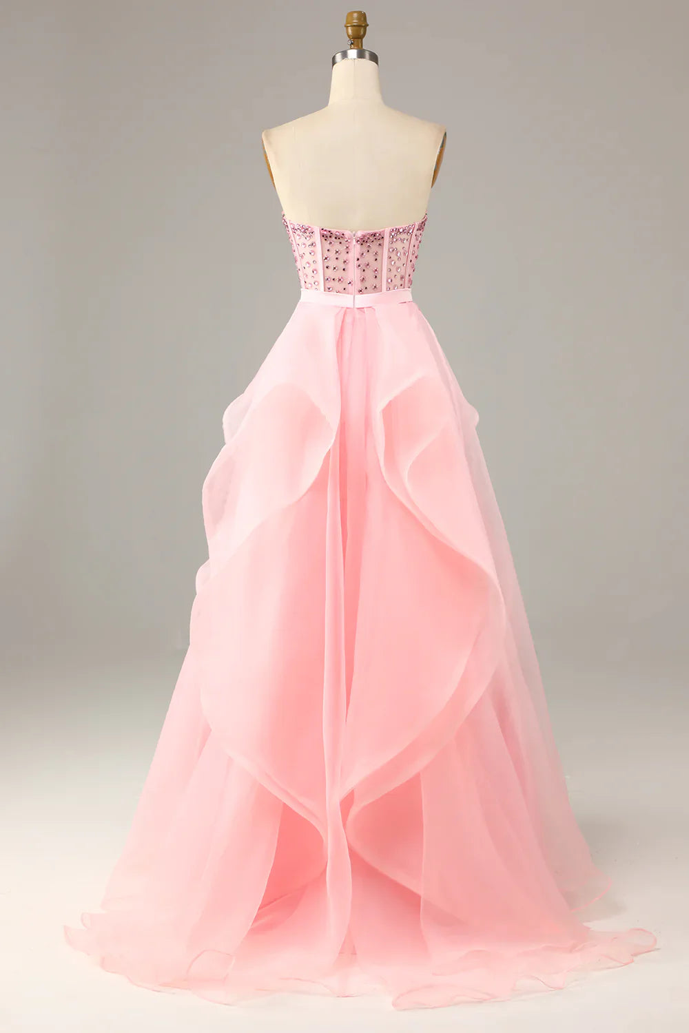 Stunning Princess A Line Sweetheart Beaded Corset Black Prom Dress