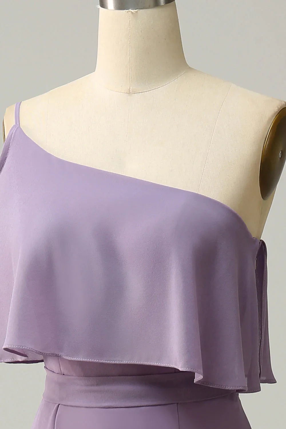 Sheath One Shoulder Plus Size Bridesmaid Dress With Silt