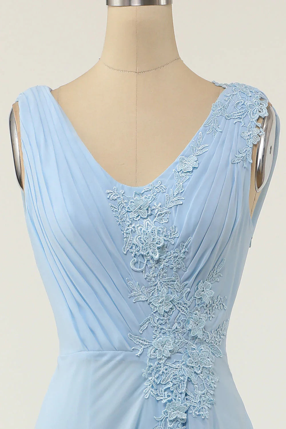 V-Neck Bridesmaid Dress With Ruffle