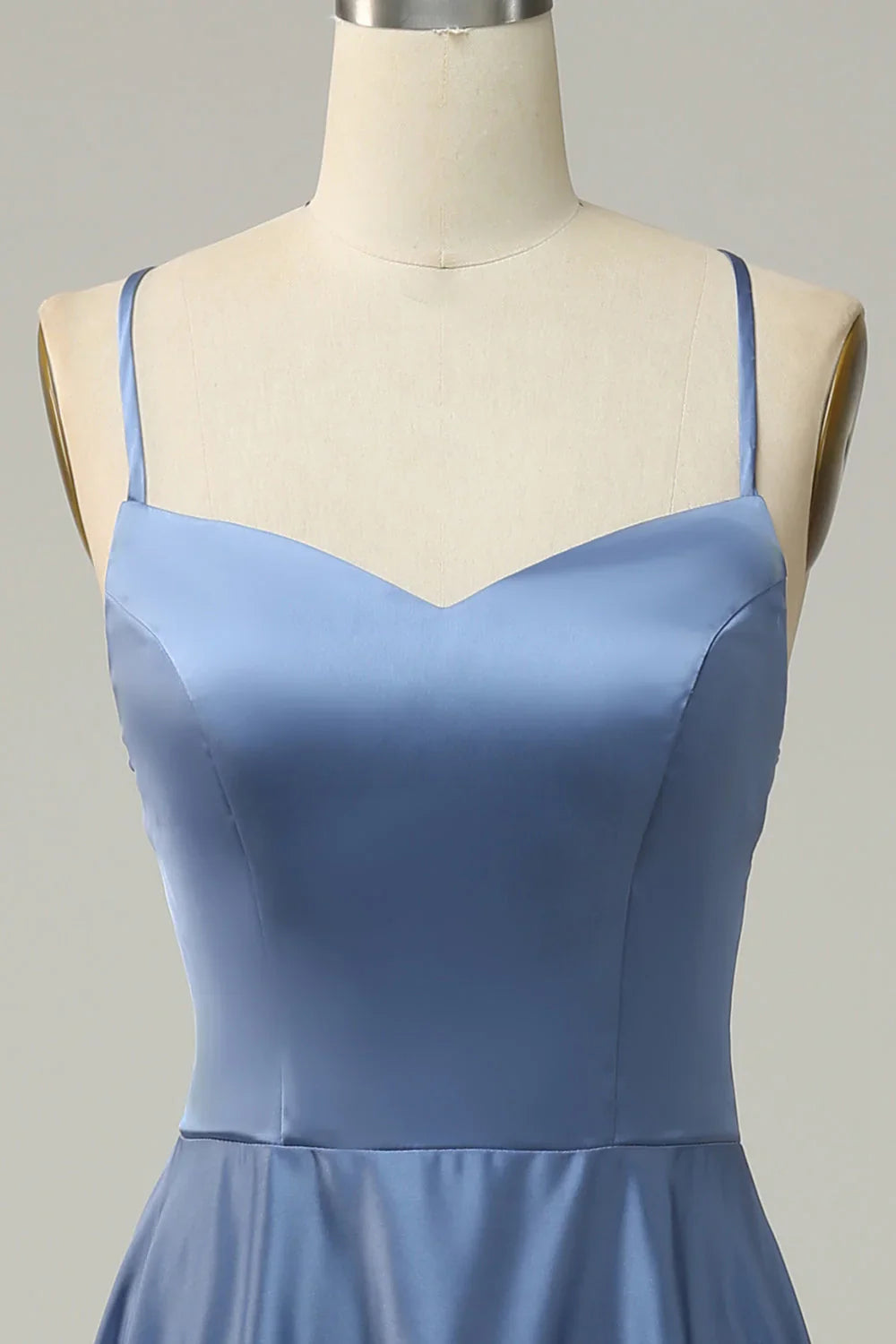 A-Line Open Back Long Bridesmaid Dress