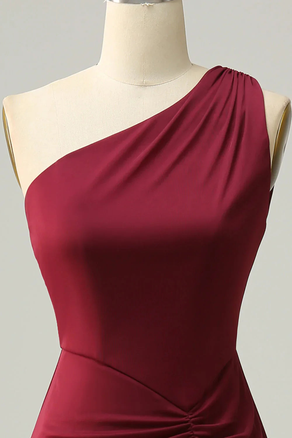 One Shoulder Long Bridesmaid Dress With Slit