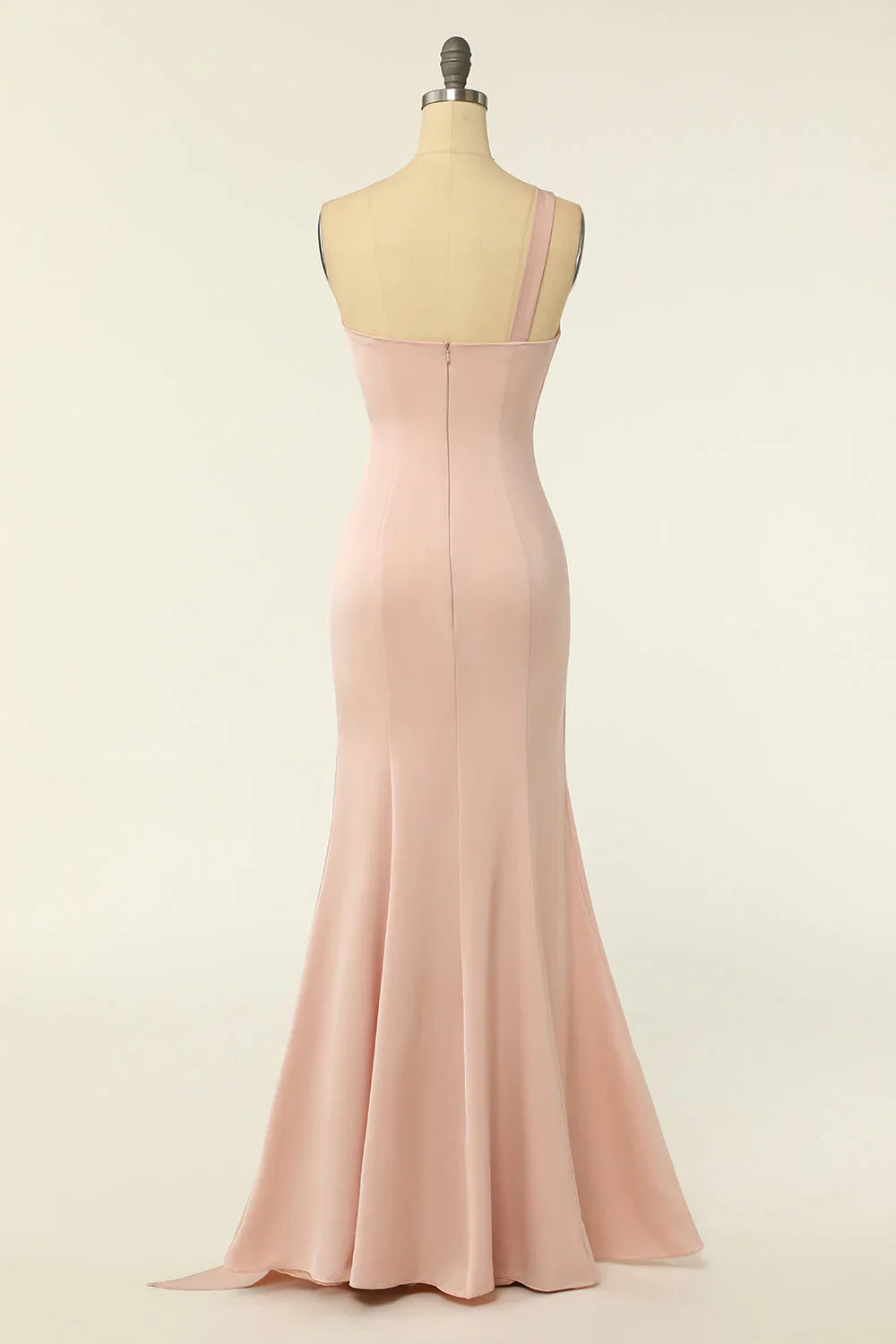 Mermaid One Shoulder Long Bridesmaid Dress With Ruffles