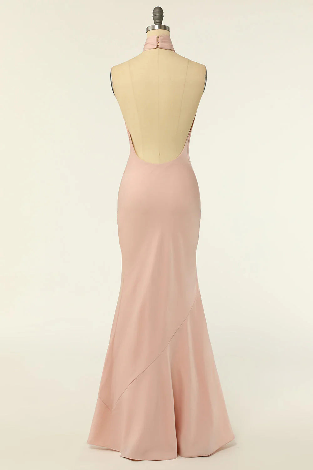 Mermaid Halter Long Bridesmaid Dress With Backless