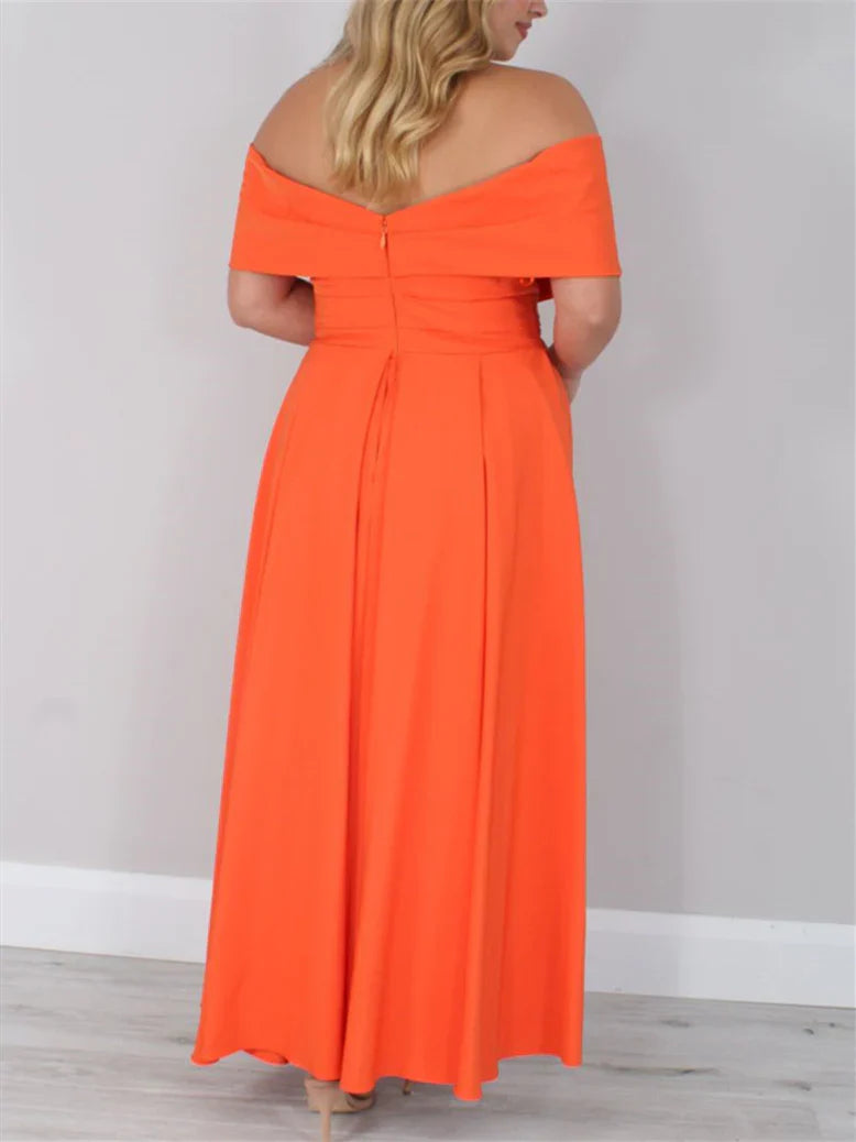 A-Line Off-The-Shoulder Ankle-Length Mother Of The Bride Dresses